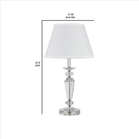 Turned Tubular Crystal Body Table Lamp, Clear - BM240935