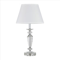 Turned Tubular Crystal Body Table Lamp, Clear - BM240935