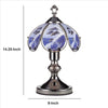 Umbrella Shade Glass Table Lamp with Dolphin Print, Silver - BM240942