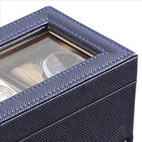 Watch Case with Drawer Display and  4 Slots, Blue - BM240949