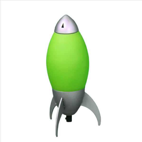 Kid Table Lamp with Rocket Design Silhouette, Green - BM240953