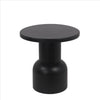 Round Top Modern Metal Accent Table, Large, Black - BM240966