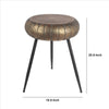 Round Top Accent Table with Tripod Base, Large, Gold and Black - BM240971