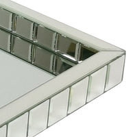 Tray with Square Beveled Mirror Panel Framing, Clear - BM246105