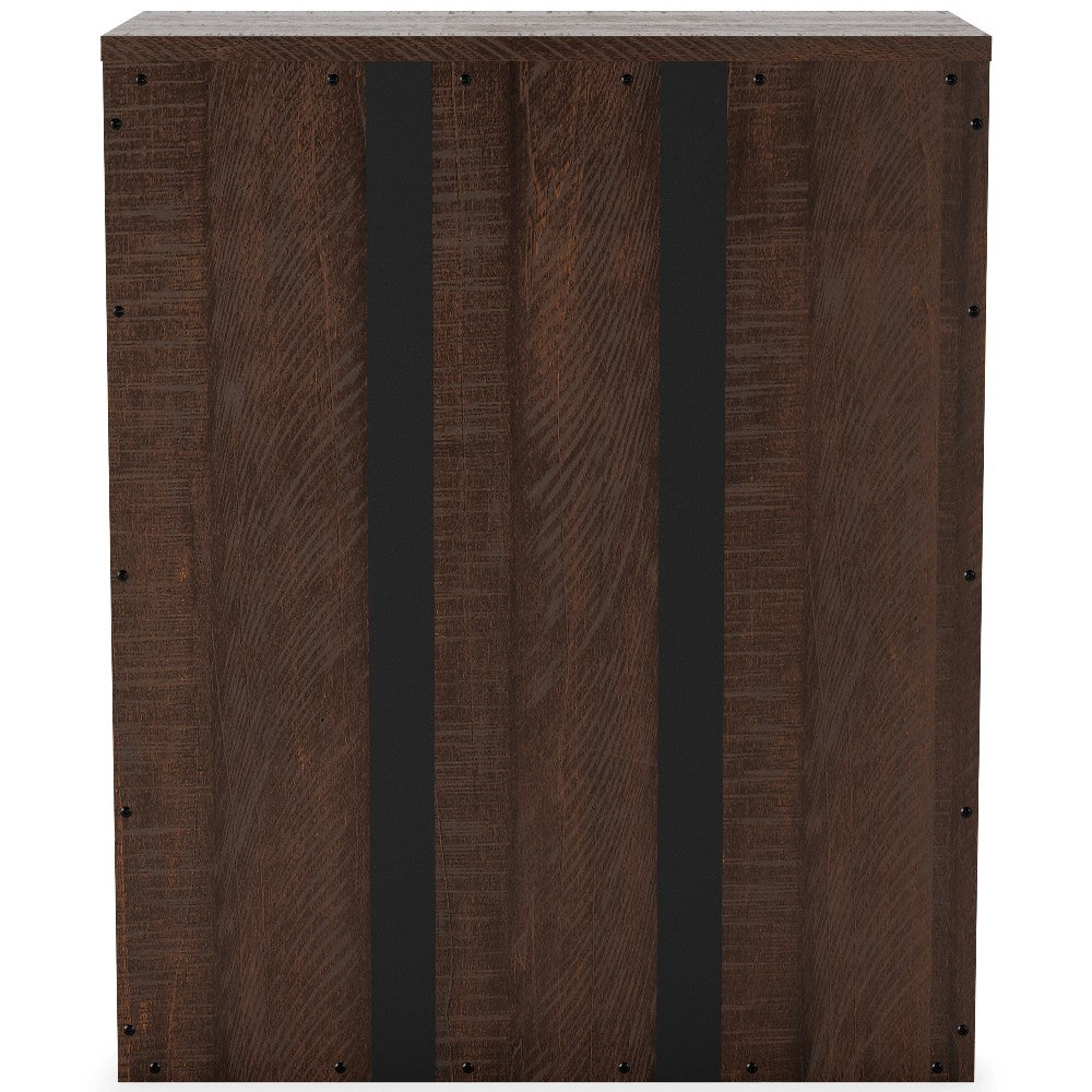 Small Bookcase with 1 Adjustable Shelf, Dark Brown - BM248083
