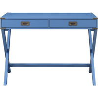 Wooden Home Office Writing Desk, Blue - BM250253