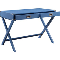 Wooden Home Office Writing Desk, Blue - BM250253