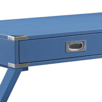 Wooden Home Office Writing Desk, Blue - BM250253