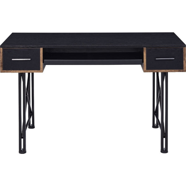 Computer Desk with 2 Drawers and Keyboard Tray, Black - BM250324