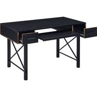 Computer Desk with 2 Drawers and Keyboard Tray, Black - BM250324