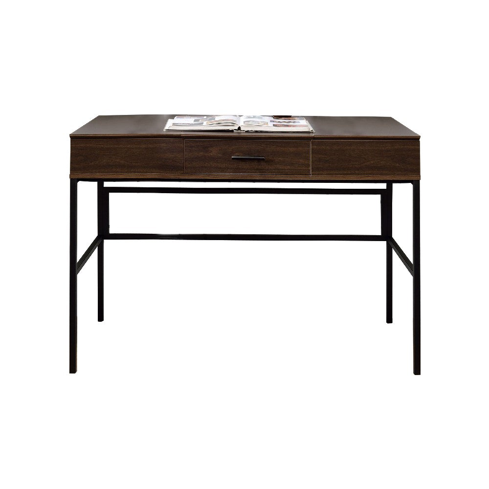 Writing Desk with Lift Top Storage and USB Plugin, Brown - BM250369