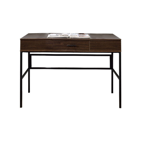 Writing Desk with Lift Top Storage and USB Plugin, Brown - BM250369