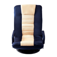 Swivel Floor Gaming Chair with 7 Angle Adjustable Back, Dark Blue - BM261479