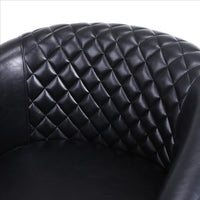 Leatherette Accent Chair with Nailhead Trim and Diamond Stitch, Black - BM261572