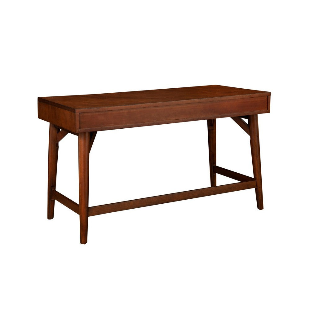 Writing Desk with 3 Drawers and Angled Legs, Walnut Brown - BM261896