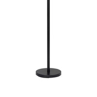 Floor Lamp with Drum Shade and Pull Chain, White and Black - BM263652