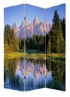 3 Panel Landscape Print Foldable Canvas Screen, Multicolor - BM26525