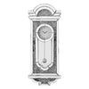 Wall Clock with Mirror Trim and Scalloped Top, Silver - BM268976