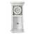 Pendulum Wall Clock with Mirror Trim and Molded Design, Silver - BM268980