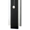 Pendulum Wall Clock with Mirror Trim and Round Shape, Silver - BM268981