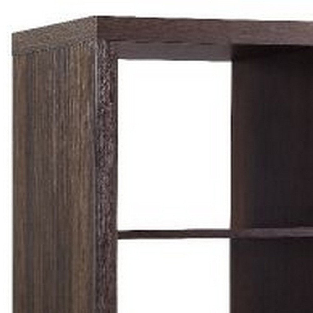 Side Pier with Wooden Frame and 2 Drawers, Walnut Brown - BM268993