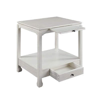 Accent Table with Pull Out Tray and 1 Drawer, Antique White - BM269048