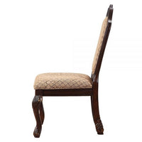 Side Chair with Padded Seating and Cabriole Legs, Set of 2, Brown - BM269212