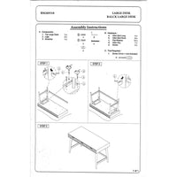 Writing Desk with 3 Drawers and Wooden Frame, White - BM269318