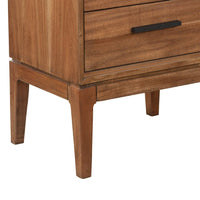 Nightstand with 2 Drawers and Wooden Frame, Brown - BM269321