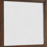 Rectangular Wooden Mirror with Molded Trim, Oak Brown - BM271448