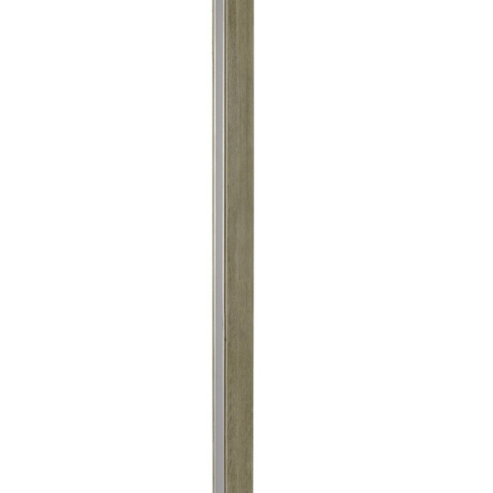 61 Inch Wood Floor Lamp Dimming LED Column, Brown - BM271958