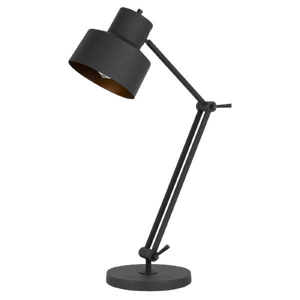 33 Inch Adjustable Modern Industrial Metal Task Desk Lamp, Black - BM271960