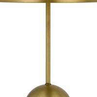 20 Inch Metal Accent Table Lamp with Dome Shade, Brass - BM271961