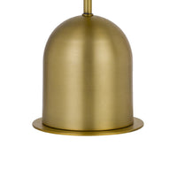 20 Inch Metal Accent Table Lamp with Dome Shade, Brass - BM271961