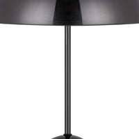 20 Inch Metal Accent Table Lamp Dome Shade, Black - BM271963