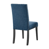 38 Inch Dining Chair with Nailhead Trim, Set of 2, Blue - BM272079