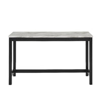 Kate 60 Inch 4 Piece Bar Table Set with Upholstered Stools, Gray - BM272115
