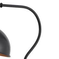 25 Inch Metal Curved Desk Lamp, Adjustable Shade, Bronze Black - BM272206