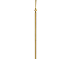 60 Inch Metal Curved Floor Lamp, Adjustable Dome Shade, Brass - BM272207