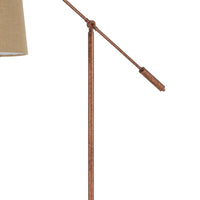 68 Inch Adjustable Arc Arm Metal Floor Lamp, Rustic Bronze - BM272212