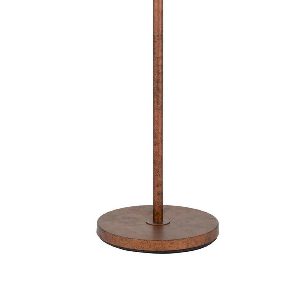 68 Inch Adjustable Arc Arm Metal Floor Lamp, Rustic Bronze - BM272212