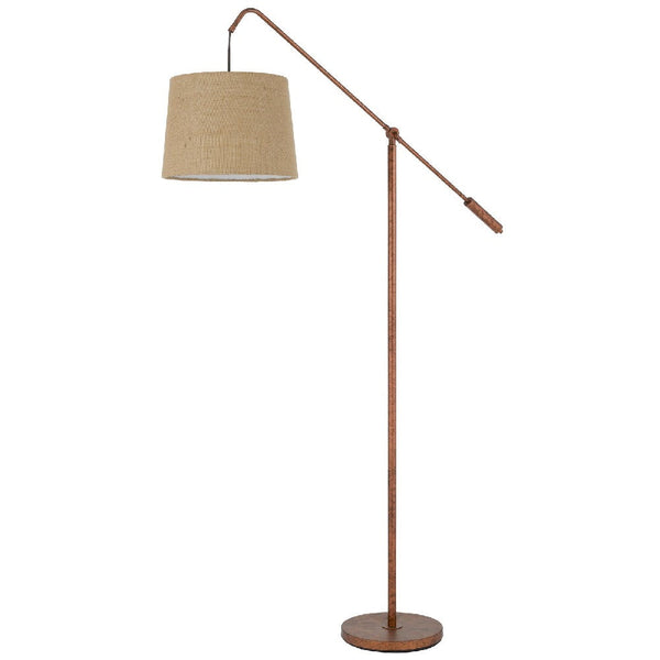 68 Inch Adjustable Arc Arm Metal Floor Lamp, Rustic Bronze - BM272212