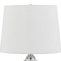 23 Inch Hourglass Ribbed Glass Base Table Lamp, Dimmer, Clear - BM272213