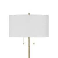 64 Inch Metal Floor Lamp with Pull Chain Switch, Brass - BM272214