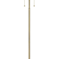 64 Inch Metal Floor Lamp with Pull Chain Switch, Brass - BM272214