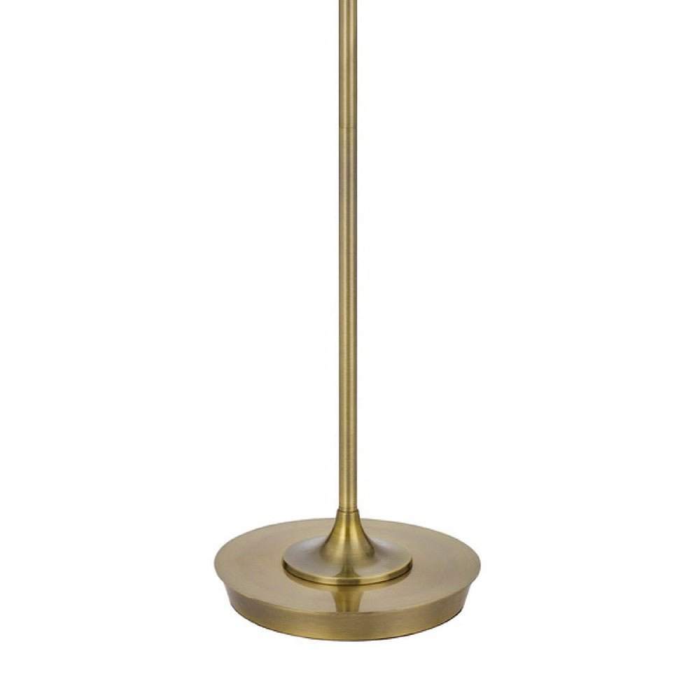 64 Inch Metal Floor Lamp with Pull Chain Switch, Brass - BM272214