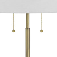 20 Inch Metal Table Lamp with Pull Chain Switch, Brass - BM272215