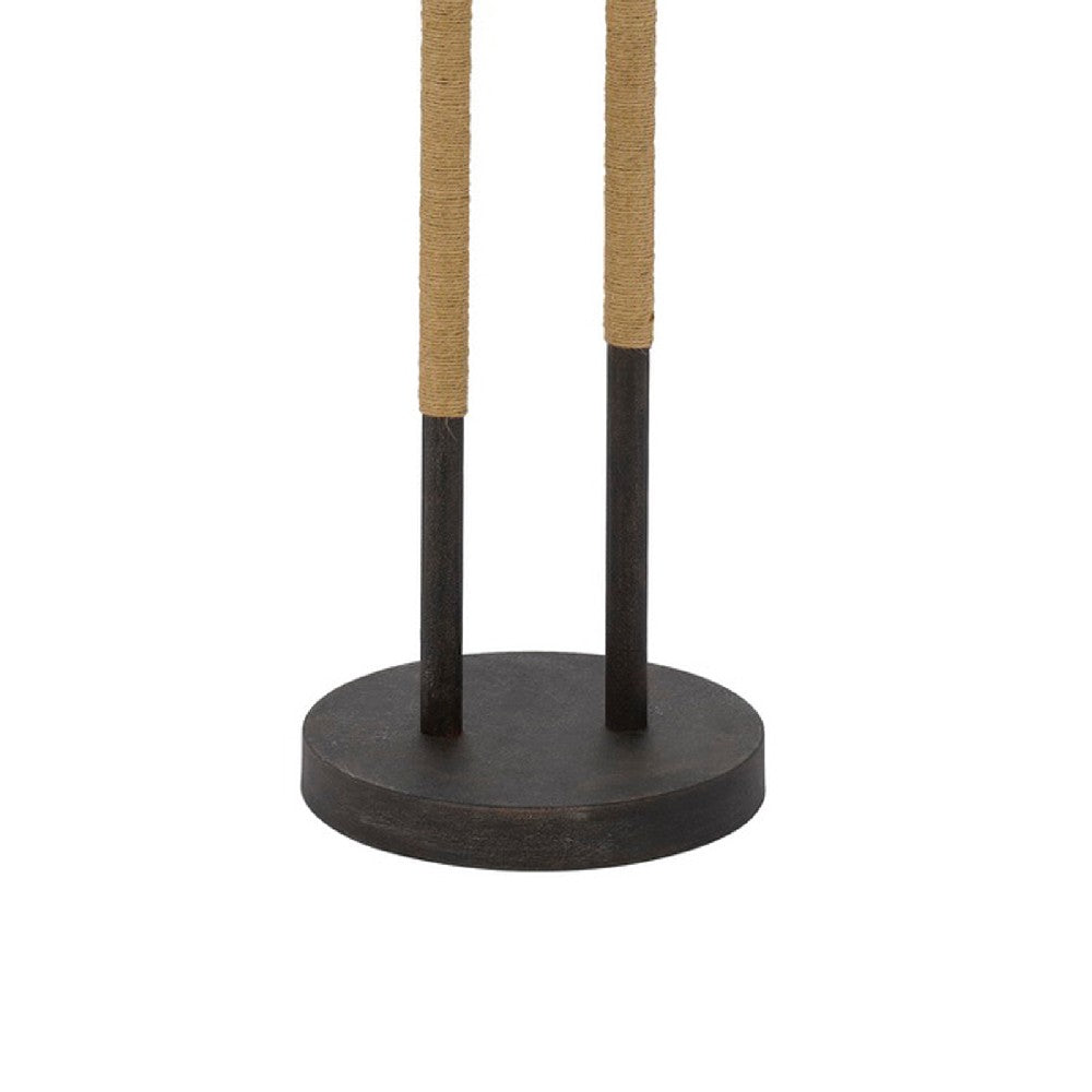 60 Inch Metal Tree Branch Base Floor Lamp, Dimmer, Black - BM272216