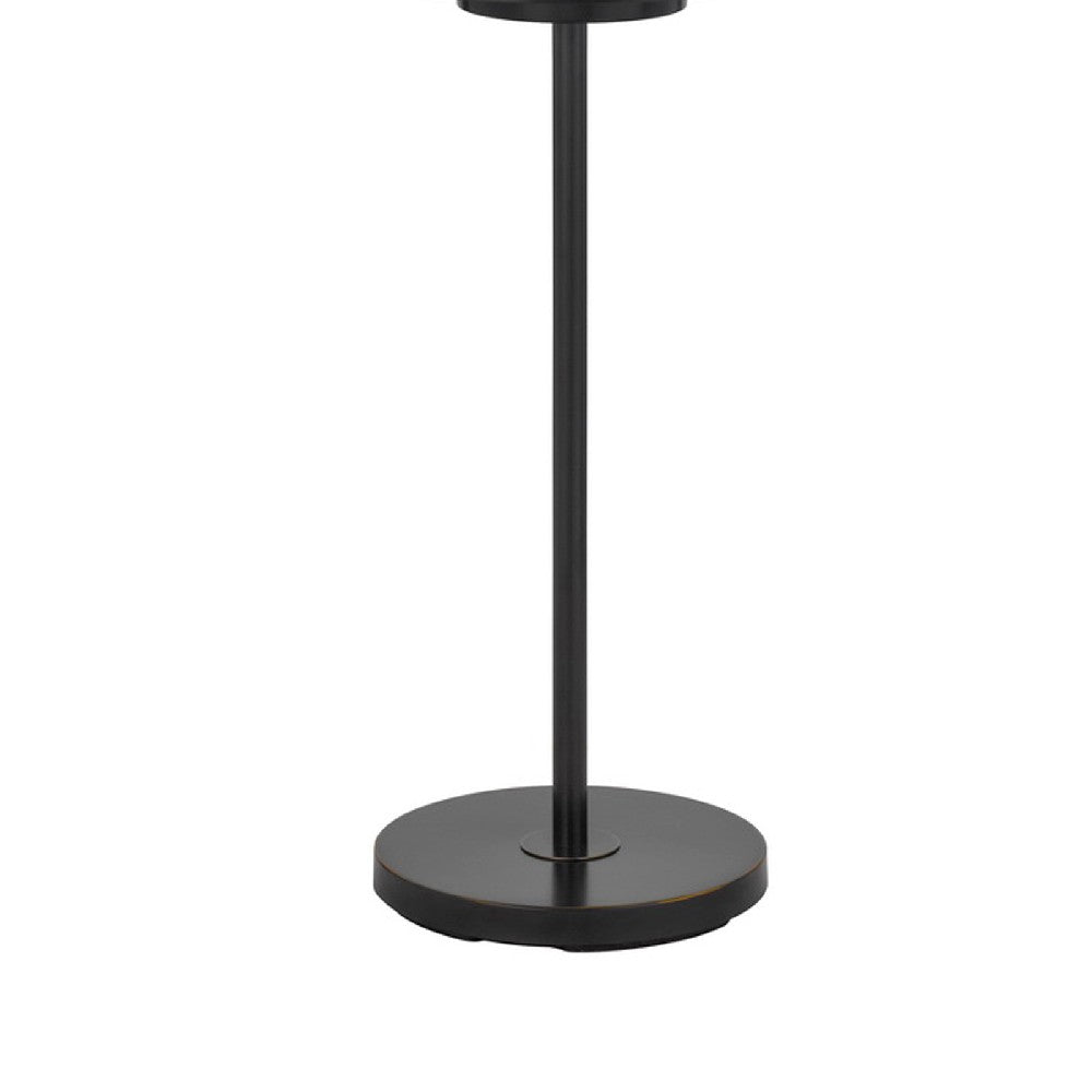 62 Inch Metal Floor Lamp, Tray, Dimmer,  2 USB Ports, Bronze - BM272223