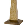 28 Inch Resin Pyramid Table Lamp with Dimmer, White and Gold - BM272323